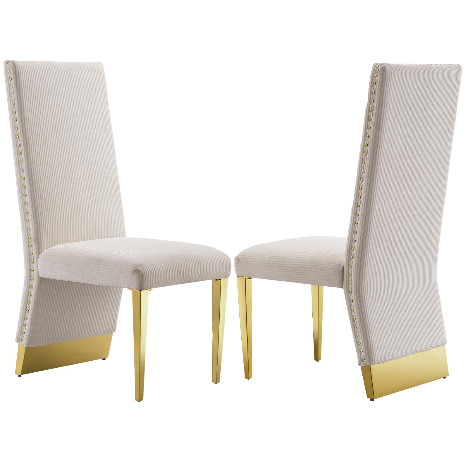 Amazon.com - jajaplus Dining Chairs, Off White Dining Room Chairs with ...