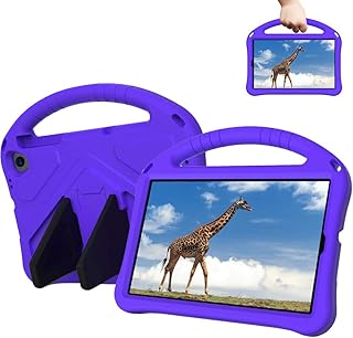 Sfulatdc Kids Case for Lenovo Tab M10 10.1 (TB-X306F/X306X),Shockproof Cover with Handle Stand for K10/M10 Plus 10.3 (TB-X606F/X606X) Purple