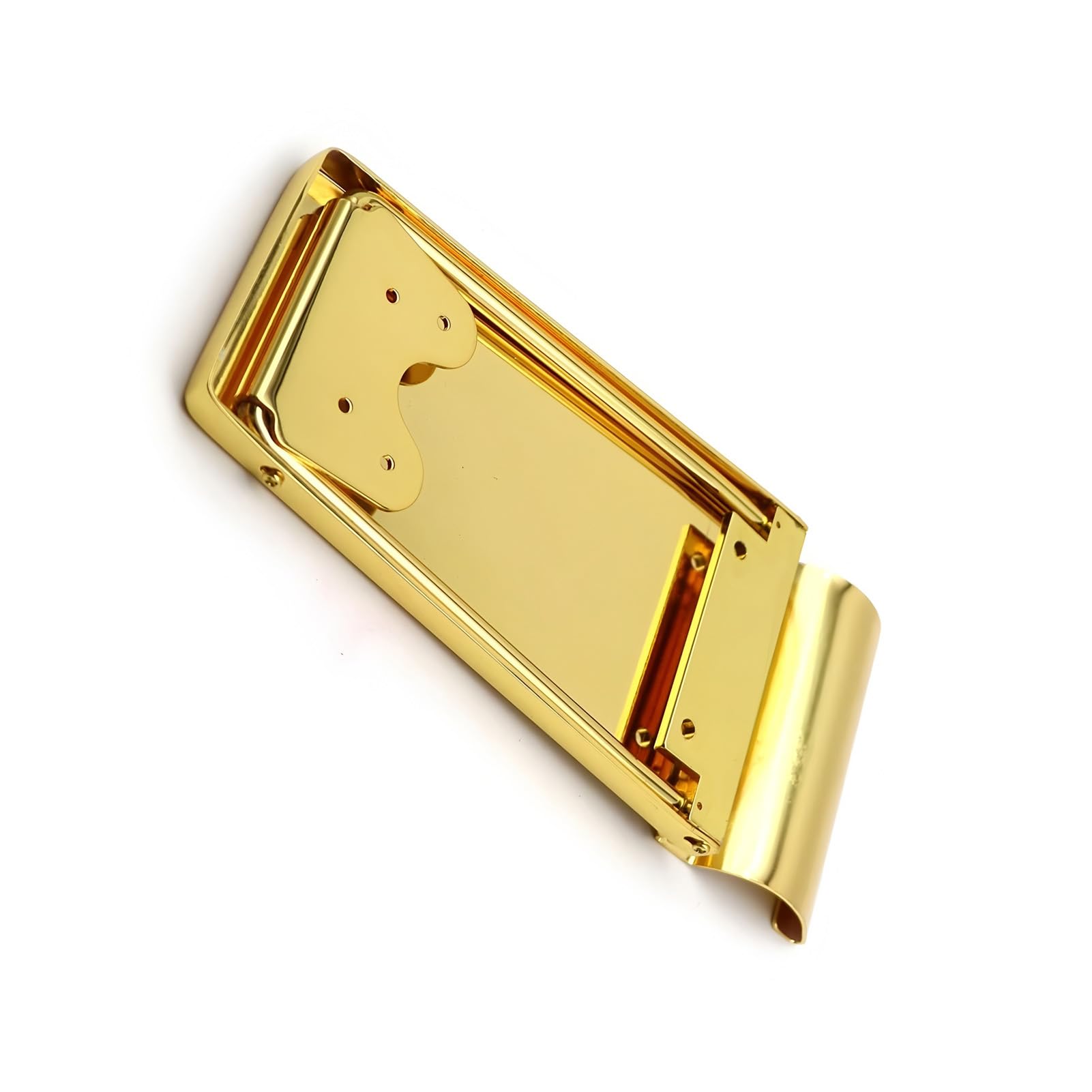 Puente Vibrato para Guitarra, Cordal de Trémolo de Latón Macizo, Puente de Guitarra Eléctrica con Mecanismo de Bloqueo Brazo de Trémolo para Guitarras ES SG Firebird Flying V (GOLD)