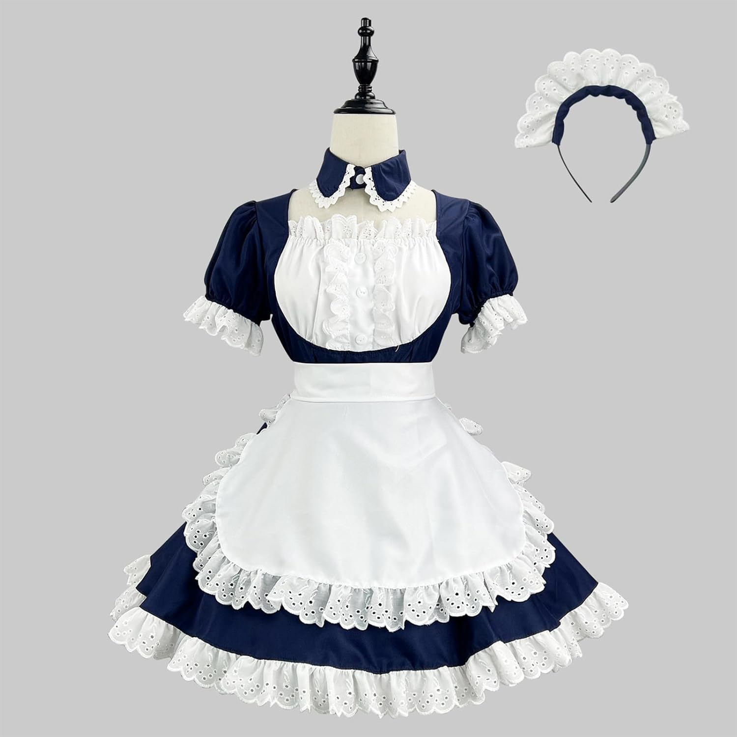 Womens Plus Size French Maid Dresses Anime Cosplay Party Uniform Roleplay Games Lolita Outfits Apron Fancy Dress