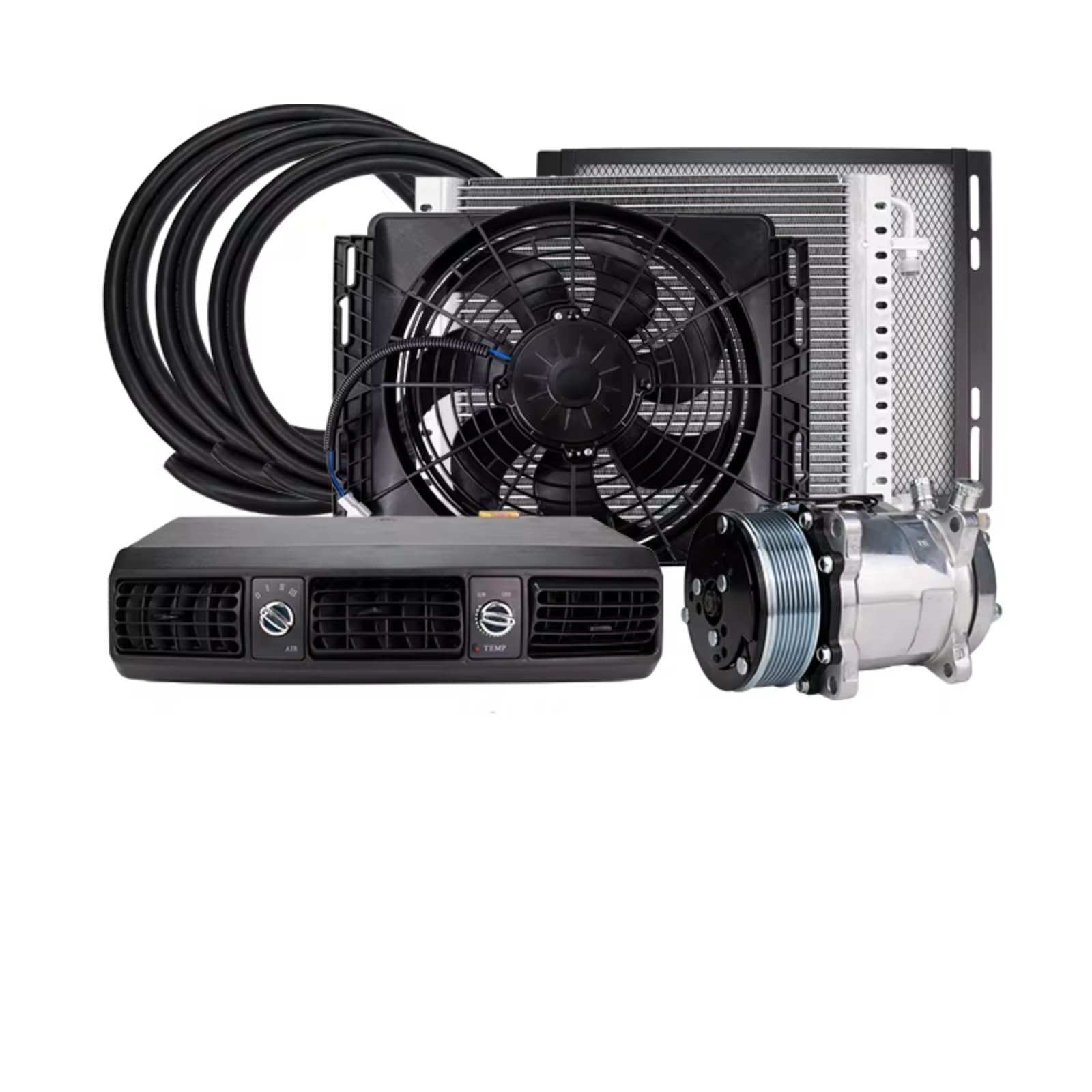 HILLAR Griglia Ventilazione Auto Kit di Sfiato Aria Condizionata Universale Auto Camion Furgoni E Trattori per Jeep Street/Hot Rod Auto d'Epoca | 8PK-12V