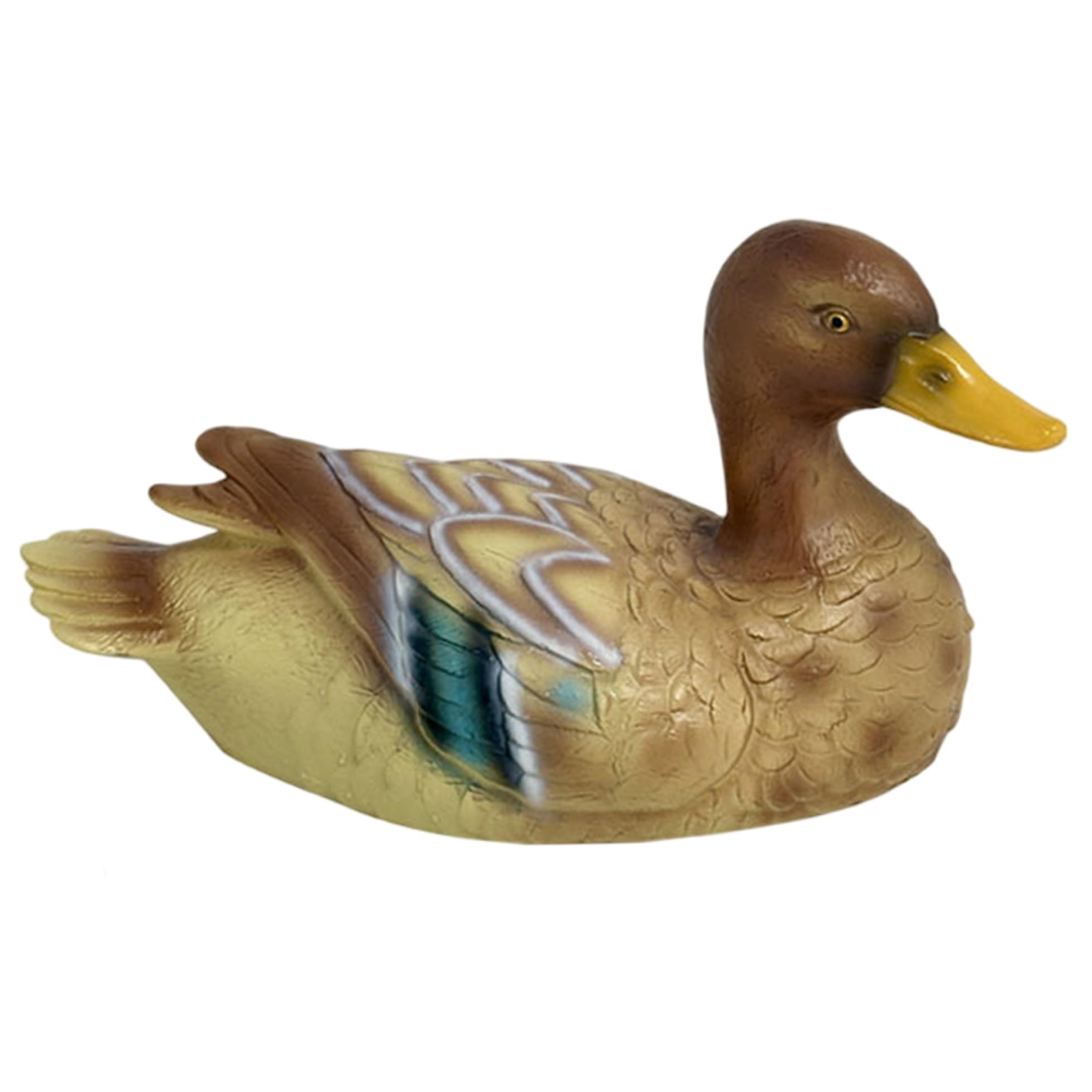 Goutdori Duck Statue Cute Floating Pond Decor Shatter Resistant PVC Outdoor Duck Figurine for Garden Yellow