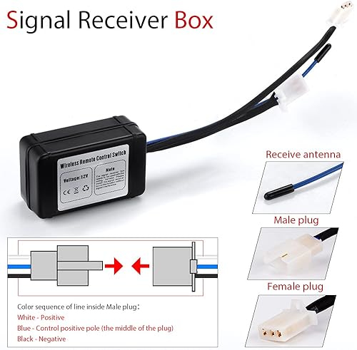 Miniatura 4 de Barra de luz LED, interruptor de control remoto inalámbrico, intermitente estroboscópico de encendido/apagado, para barra de luz de trabajo, arnés