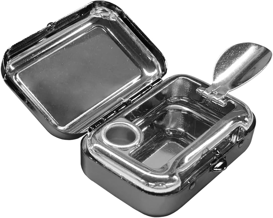 Mini Portable Ashtray - Carry-on Metal Windproof Pocket Car Ash Tray with Lid - Compact Waterproof Cigar Ash Tray Car Cigarette Snuffers Ashtray for Home Office Travel Outdoor (Bronze)