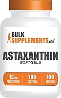 Vista 1 de BulkSupplements.com Astaxantina 12 mg en cápsulas blandas - Suplementos de astaxantina, fuente de antioxidantes - Sin gluten, 1 cápsula blanda por