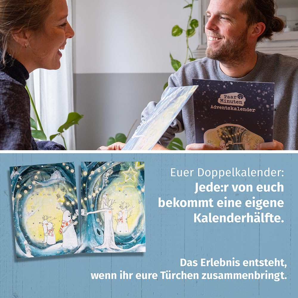PaarMinuten Adventskalender 2024 – neu von Paarzeit. 24 Erlebnisse, echte Verbundheit für Paare, passt in jeden Alltag, für Gespräche & kleine Aufgaben, Geschenk für Erwachsene (Frauen/Männer/Queer)