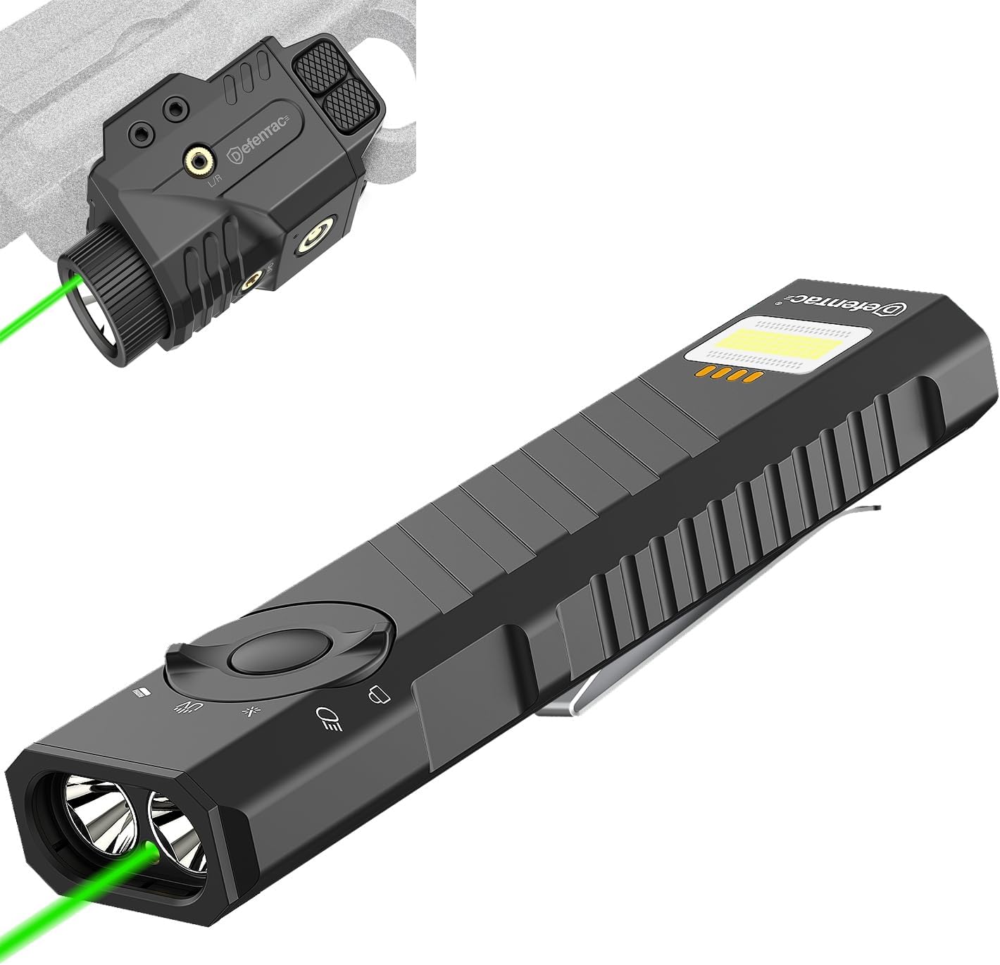 DEFENTAC 1300 Lumens Aluminum EDC Flashlight 5-in-1 Combo