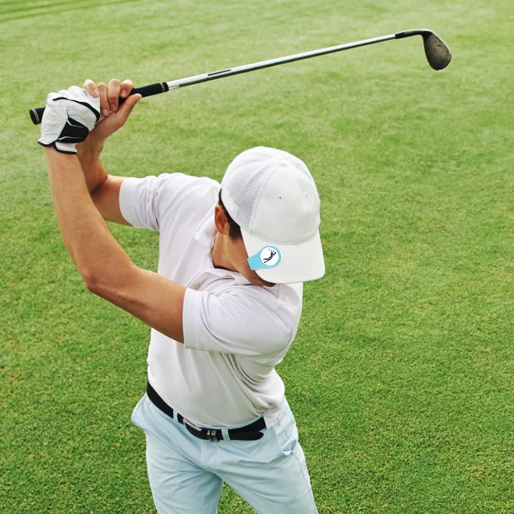 DONGKER Marcador de pelota de golf con clip magnético para sombrero, 2 piezas de clip de silicona + 4 rotuladores magnéticos para gorros de golf, regalos para guantes de golf, sombreros, bolsos