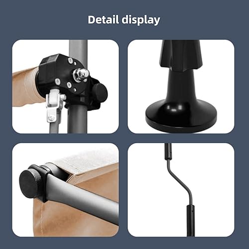 Miniatura 5 de toldo retráctil para patio exterior, toldos de patio para sombra y lluvia, toldo retráctil manual para patio, toldos portátiles de 13.12 pies, beige