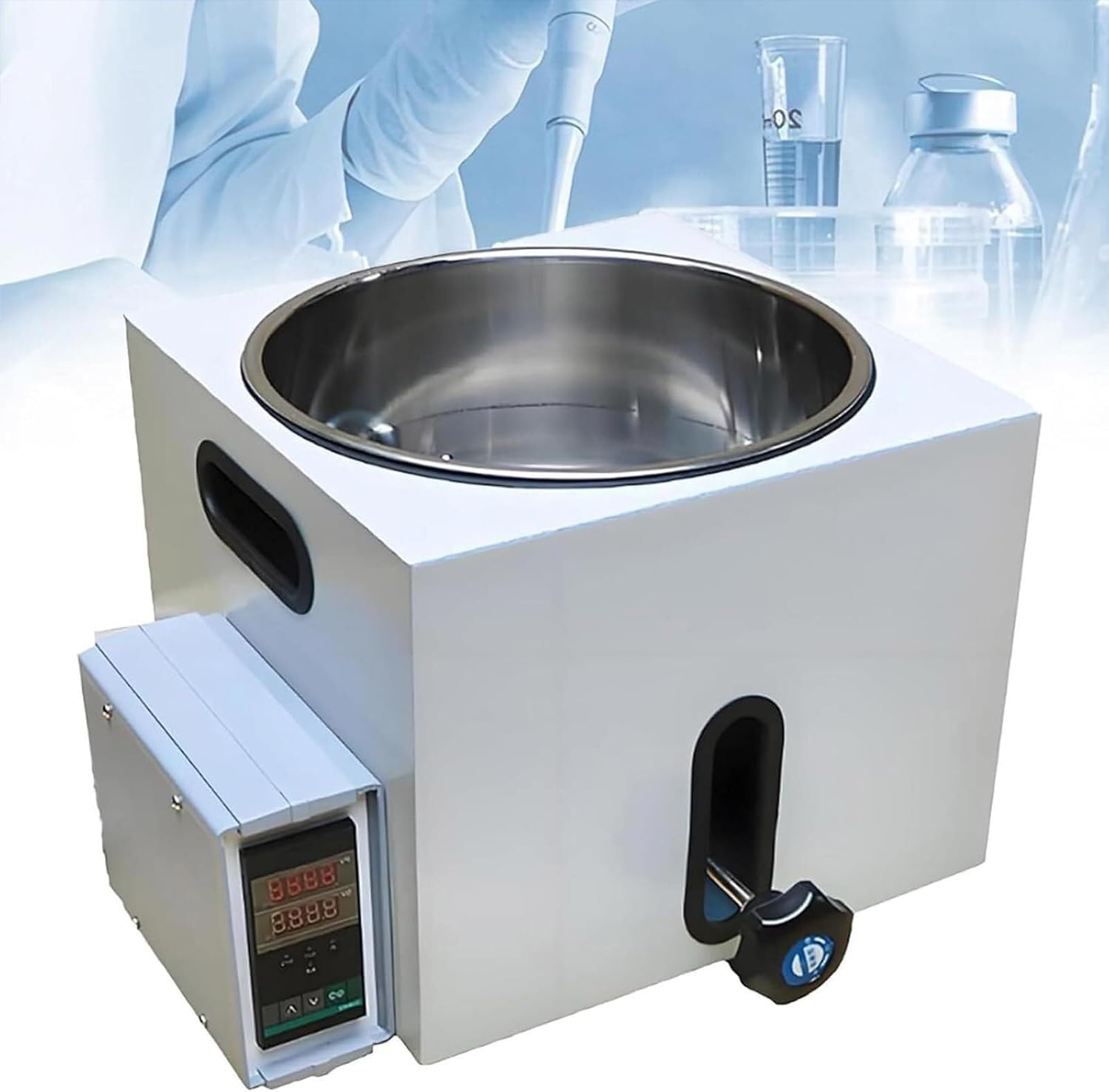 Labor-Ölbad 5 l, digitale PID-Regelung, Genauigkeit ± 1 °C, Umgebungsbereich bis 250 °C, kompatibel mit Rotationsverdampfer, Glasreaktor und Technik