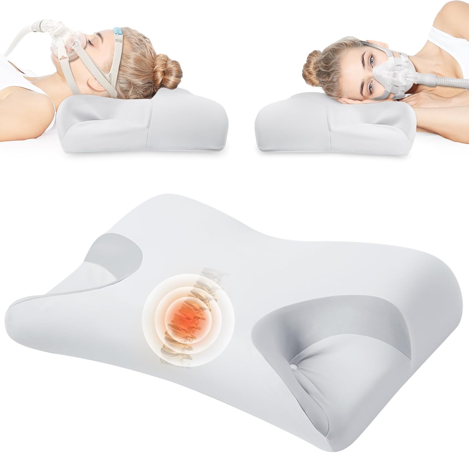 Cooling CPAP Pillow for Side Sleepers, [NEWEST] Sleep Apnea Pillow for CPAP User
