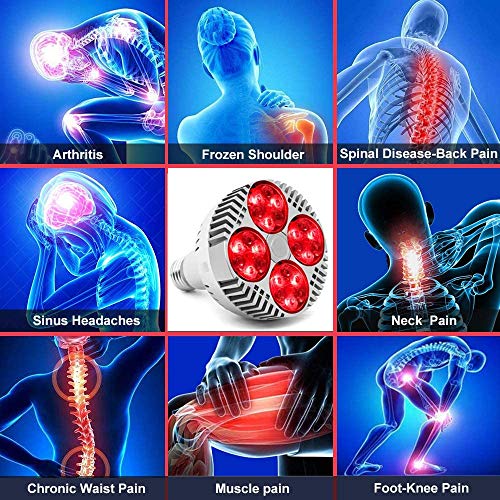 Pdgrow PD-50 Red Light Therapy Lamp With Socket,Pdgrow 48W 24 Led Deep Red Light Therapy Bulb Heat Device, 670 Nanometer Red & Near Infrared Lights 850Nm thumb #2