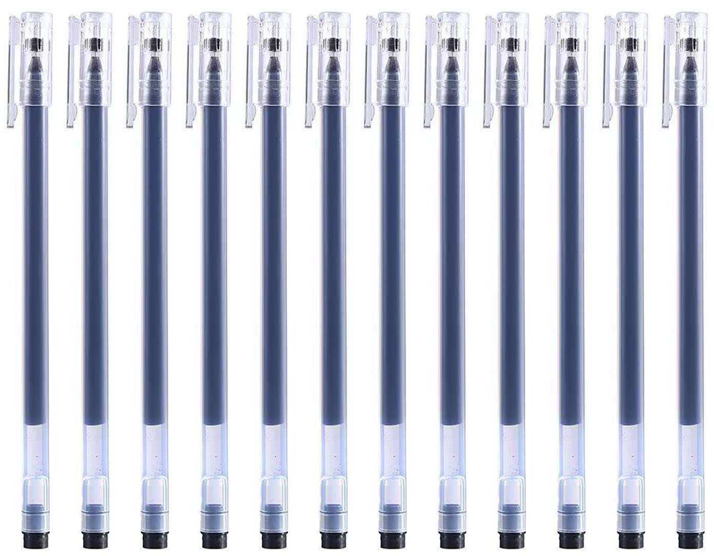 Gullor Slender Gel Ink Rollerball Pen, Quick Drying Ink Pens Fine Point, Office School Stationery Supplies, Black Ink, 24 Pieces