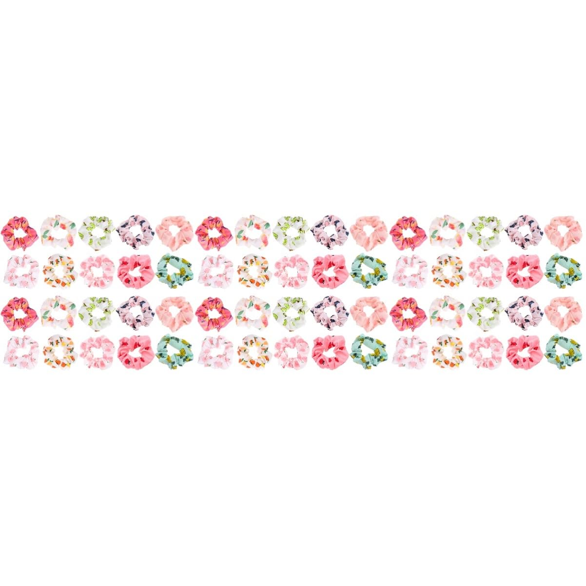 LALAFINA 60pezzi Elastici Per Forma Di Intestino Con Stampa Di Frutta Accessori Per Coda Di Cavallo Colorati Per Ragazze Facili Da Abbinare Agli Outfit