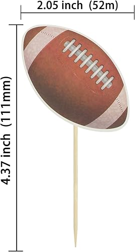 Miniatura 2 de Gyufise 36 piezas de decoración de pastel de fútbol americano para decoración de fiesta de cumpleaños con temática de fútbol americano para baby