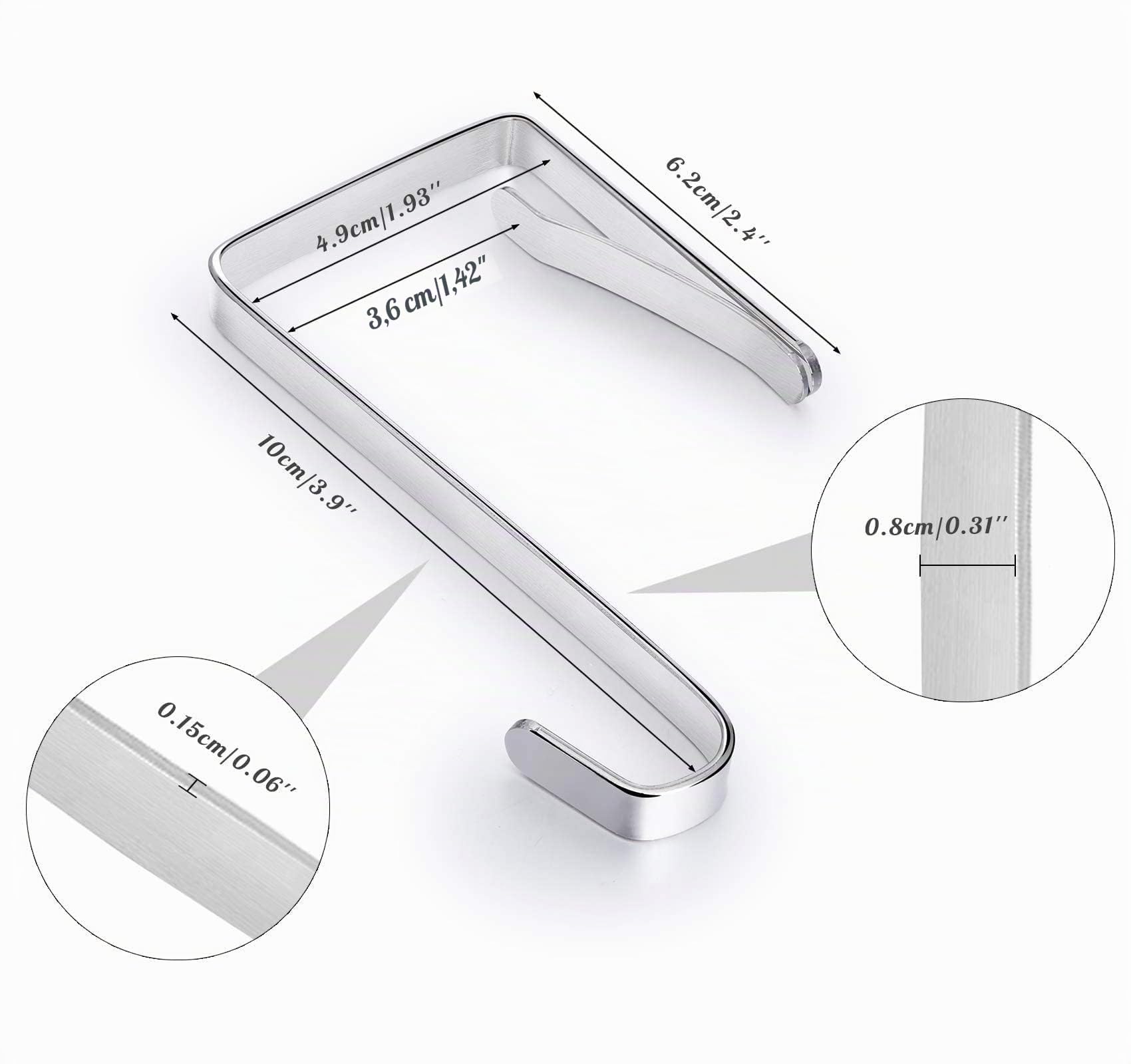 Ganci regolabili sopra la porta 10 cm Argento