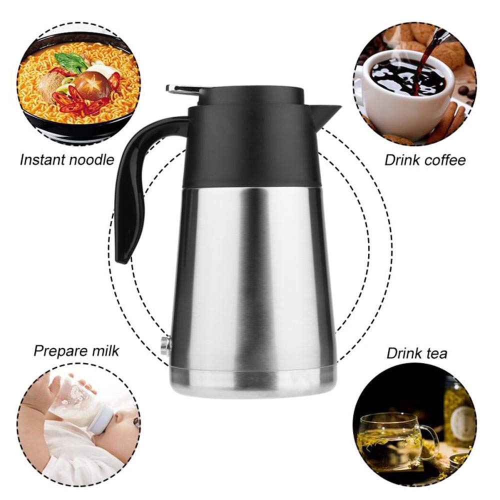 Portátil de 1300 ml de Coche Calentador de Agua Calentador de Agua Acero Inoxidable Taza de calefacción eléctrica Botella de ebullición para Viajes