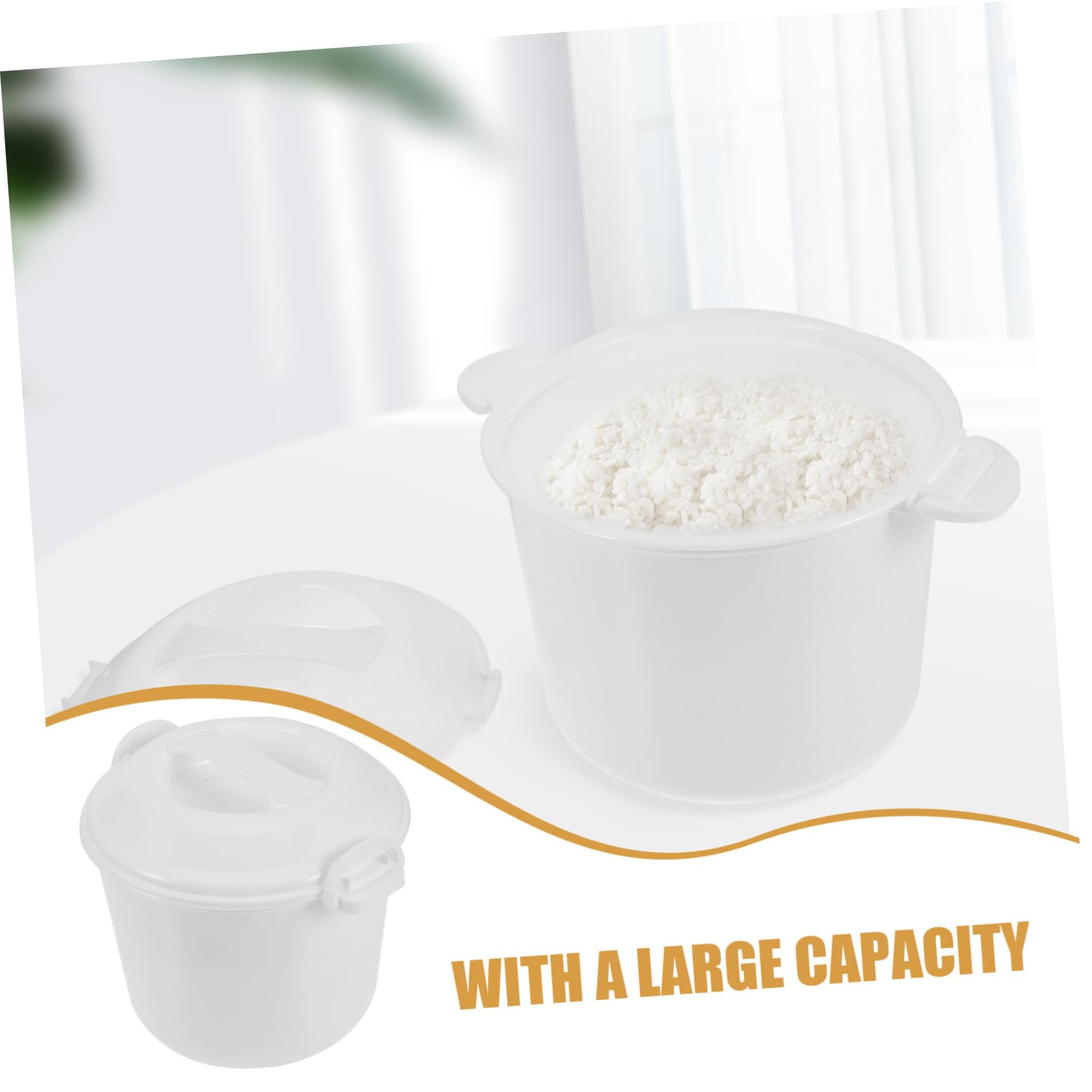 Alipis 1Set Microwave Rice Cooker Food Container for Easy Cooking Portable Design for Home Office and Parties Versatile Rice Cooking Tool with Lid for Temperature