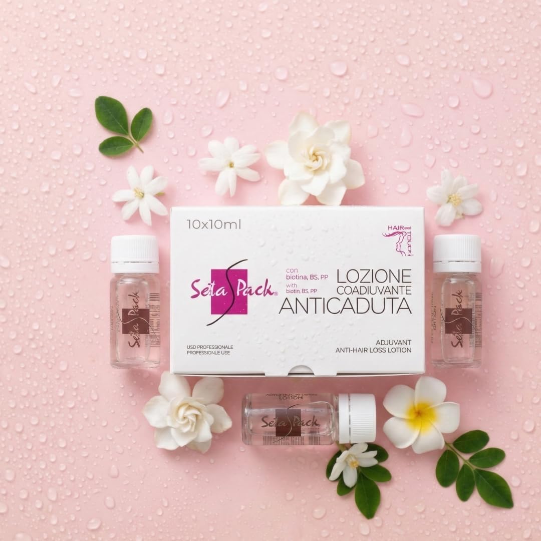 SETA PACK - Fiale Anticaduta Capelli con Biotina 10 pezzi x 10ml - Fiale per Capelli Donna e Uomo - Trattamento Anticaduta