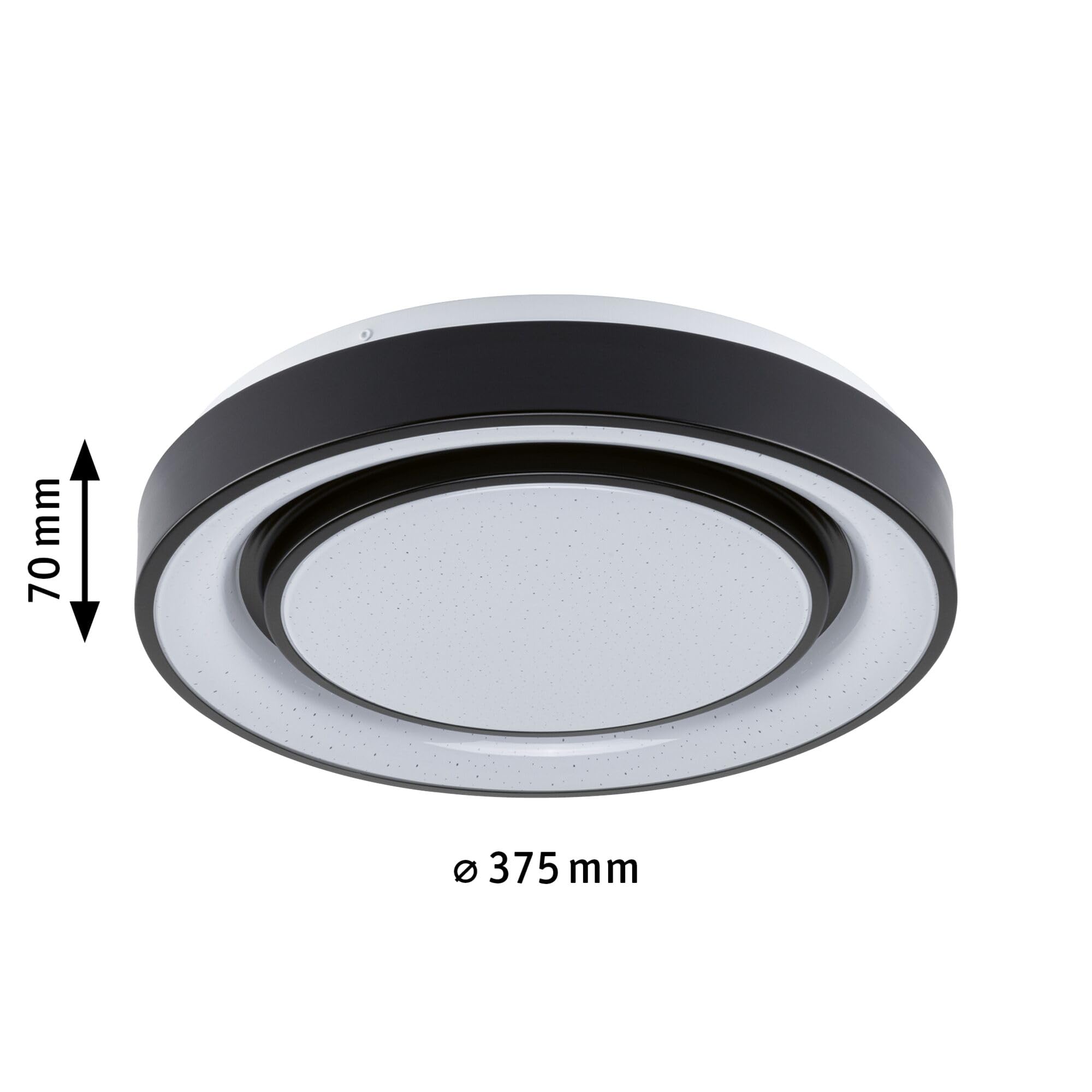 Paulmann 70544 LED Ceiling light Rainbow mit Regenbogeneffekt incl. 1x22 W Dimmable dynamicRGBW Farbsteuerung black, white Kunststoff, Metall 3000 K