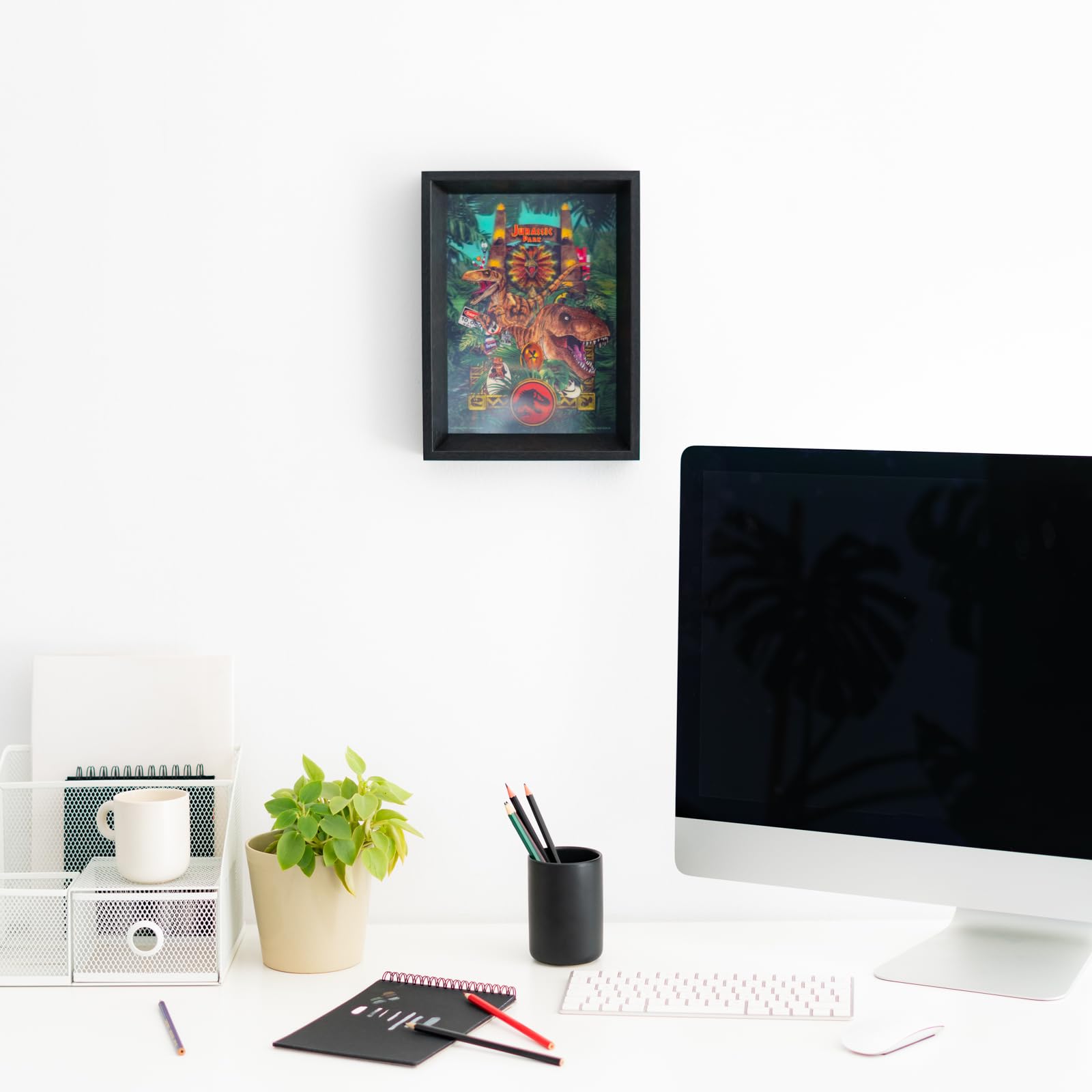 Grupo Erik: Quadro 3D Jurassic Park | Stampa Jurassic Park, Stampa 3D con Cornice Personalizzata, Poster Tridimensionale, Cofanetto Jurassic Park Gadget Casa