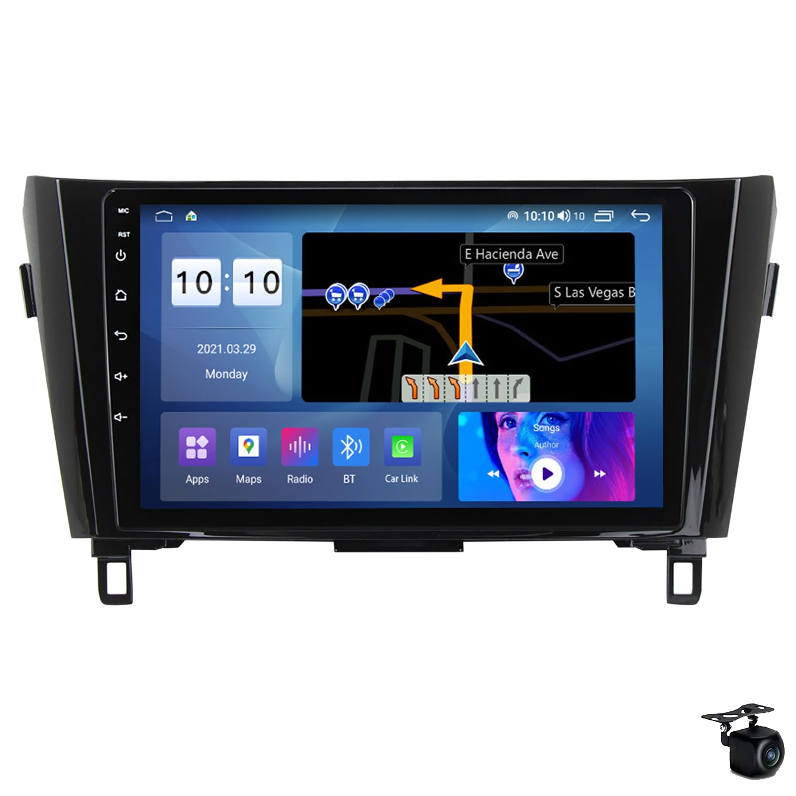 Android 14 Double Din samochodowe radio stereo do N-ISSAN X-TRAIL 2007-2015 nawigacja GPS nawigacja satelitarna 9-calowy multimedialny odtwarzacz wideo wbudowany DSP FM BT Wifi SWC 4G 5G Carplay Plug