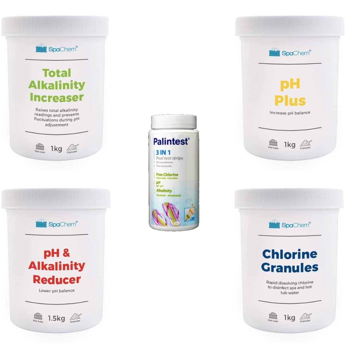 Buy SpaChem Starter Kit for Hot Tub and Pool Water Includes 1kg