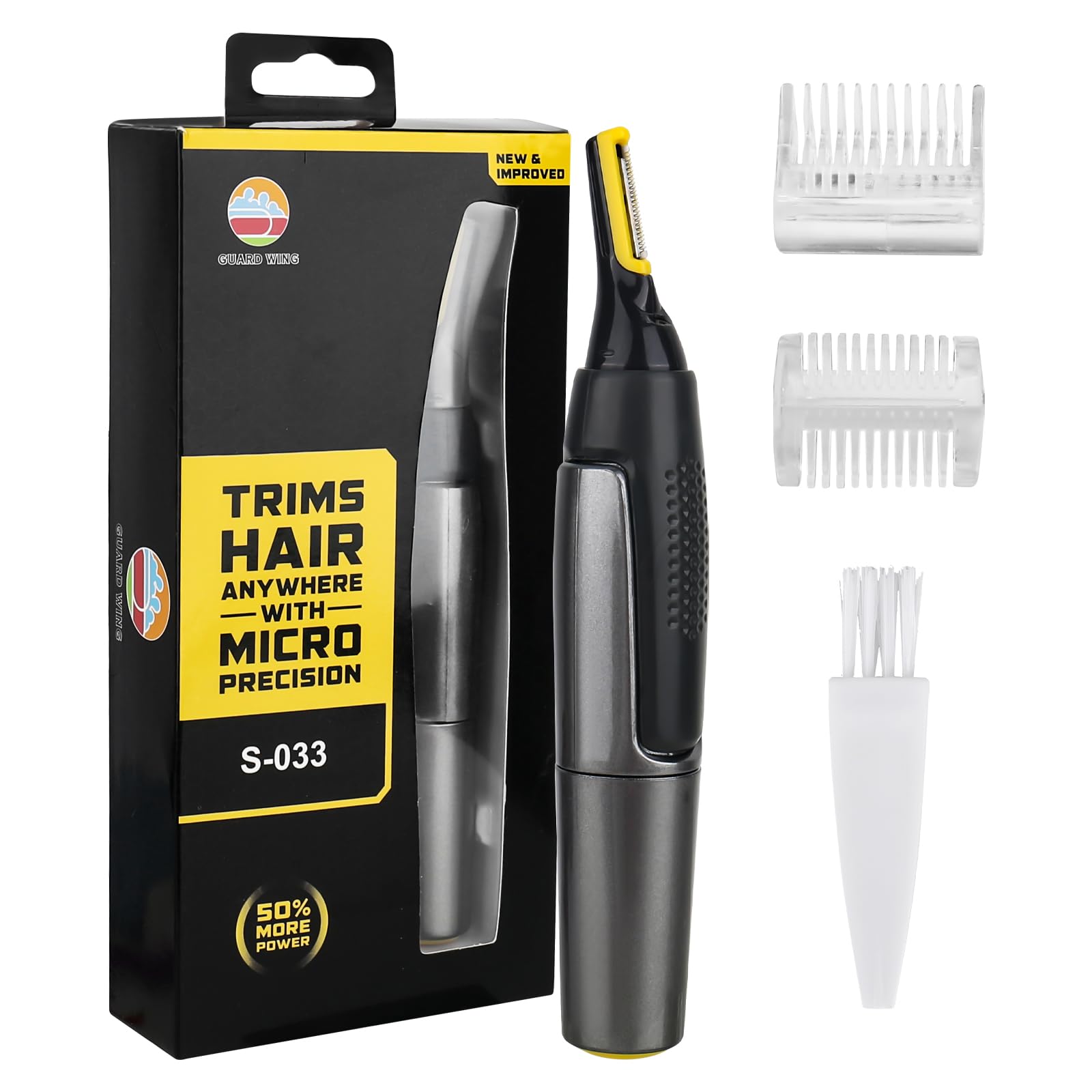 smtfctyEar and Nose Hair Trimmer Clipper for Men Women,Eyebrow Trimmer Beard Trimmer, Professional Precision Titanium Detail Trimmer for Sideburns, Neckline & Facial Other Detailing