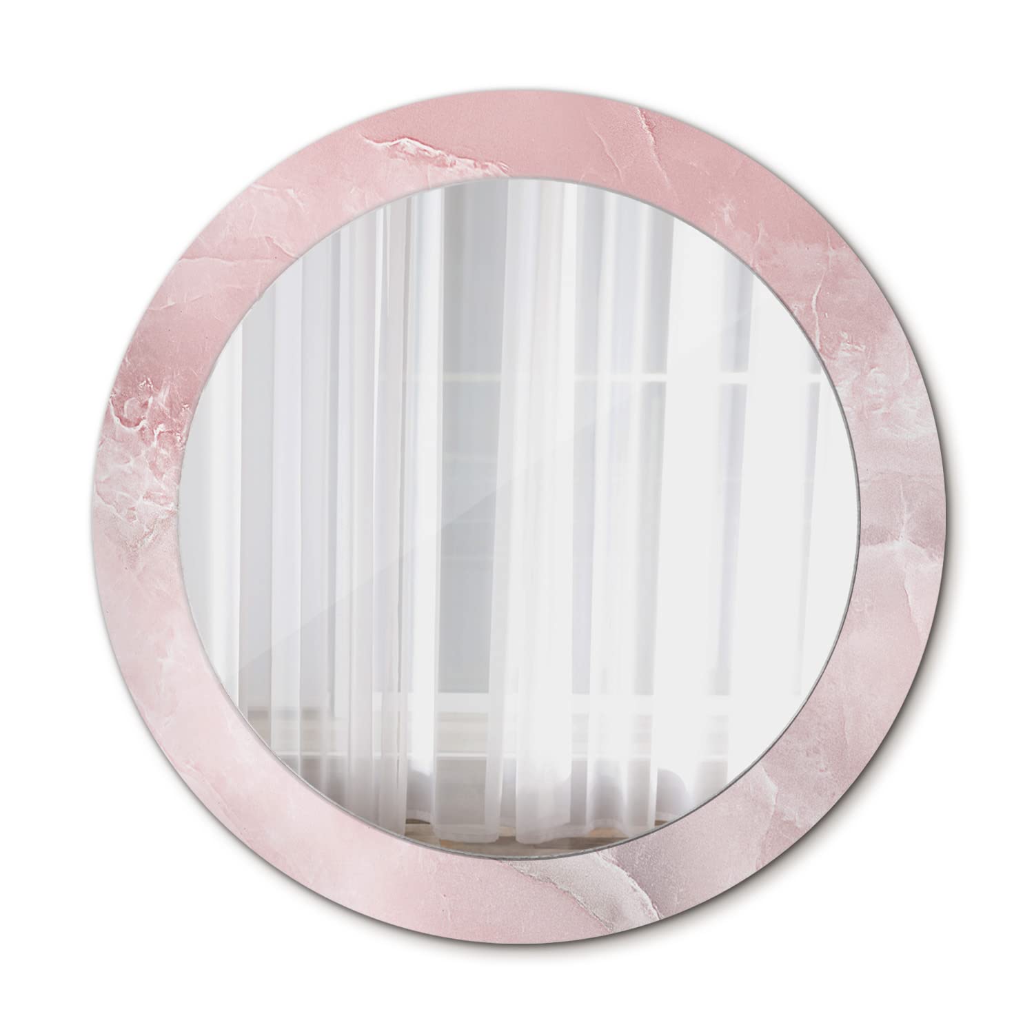 Miroir mural rond Ø70 cm Tulup grand miroir en verre pour décoration et bricolage intérieur