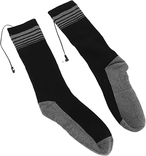 Electric Thermal Socks, Heated Socks Men And Women, Knitted Cotton Foot Warmer With Battery Box And Lower Heating Pad, Winter, Skiing, Camping