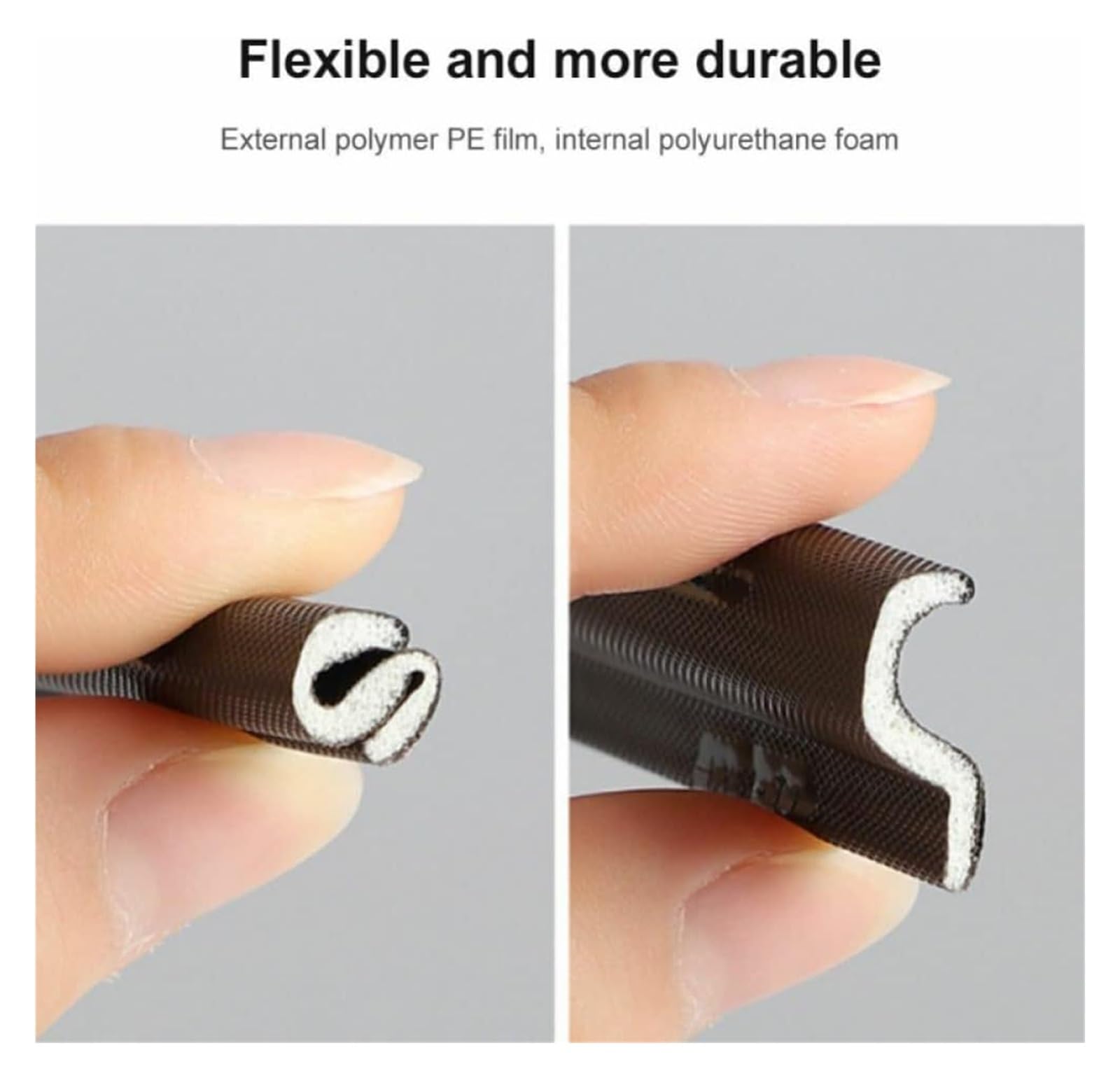 Sello para Puertas Y Ventanas, 1 Rollo de Tira de Sellado de Espuma Insonorizante Resistente a la Intemperie, Burlete de Espuma Reductora de Ruido para Ventanas Abatibles/Brow/6M