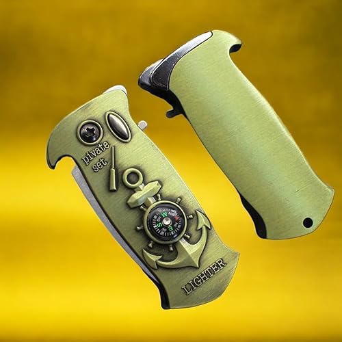 Miniatura 4 de Fun Compass - Encendedor multifuncional a prueba de viento, encendedor creativo de paso, encendedor de butano recargable, inflable, fresco, regalo