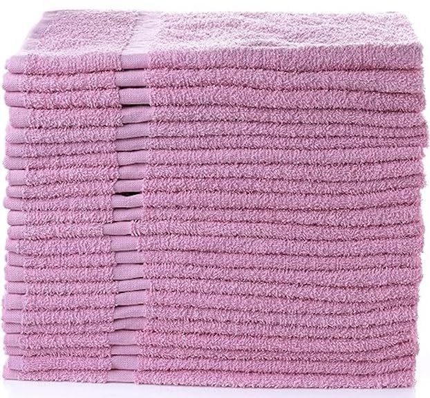 Image of Simpli-Magic Cotton Set, Hand Towels, 16 in x 27 in, Pinky, Pack of 12