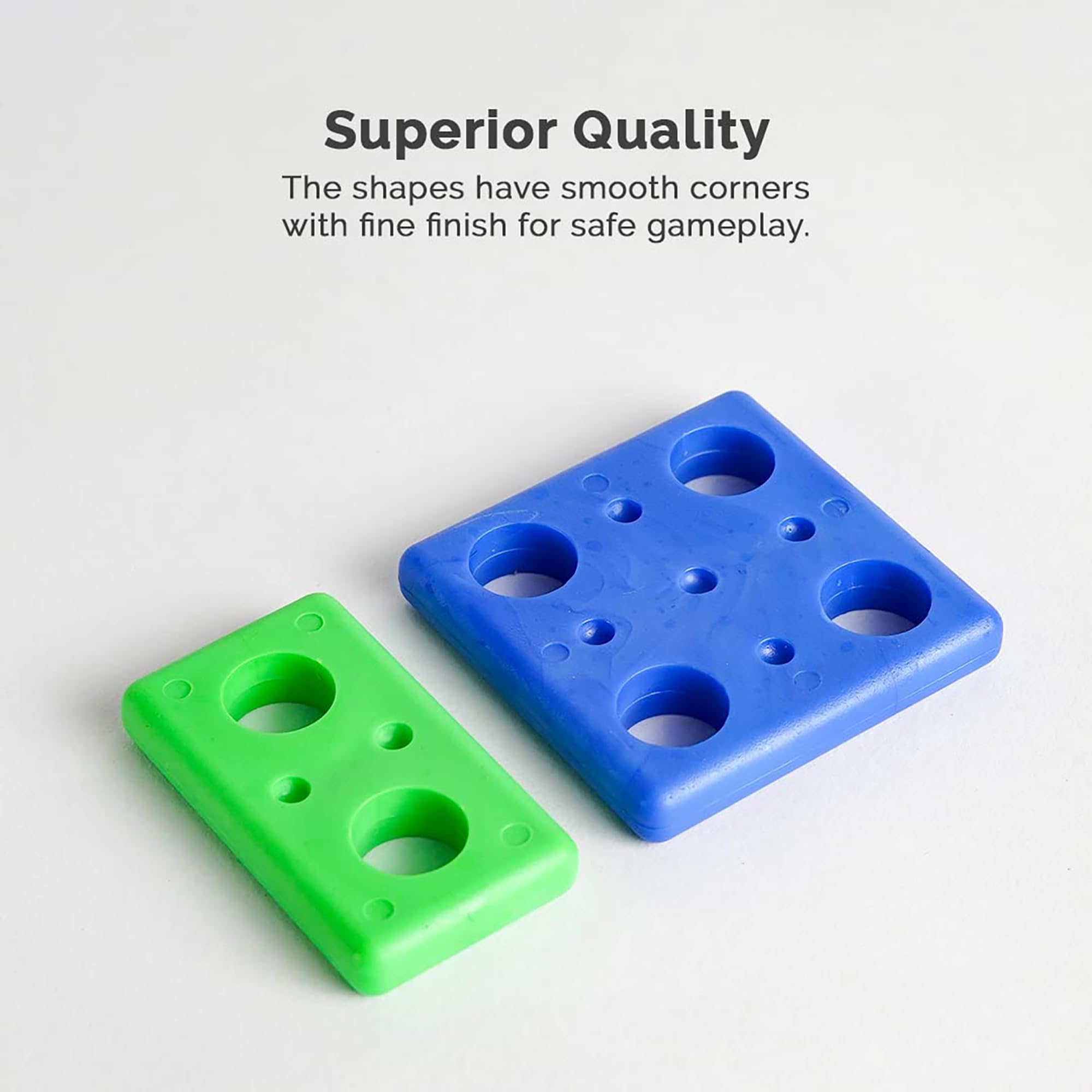 RAINBOW RIDERS® Square Shape Stacker Puzzle Game for Kids Geometric Shapes Circle Triangle Rectangle Square Pentagon Sorting & Stacking Educational Toy Shapes & Colour Recognition 2