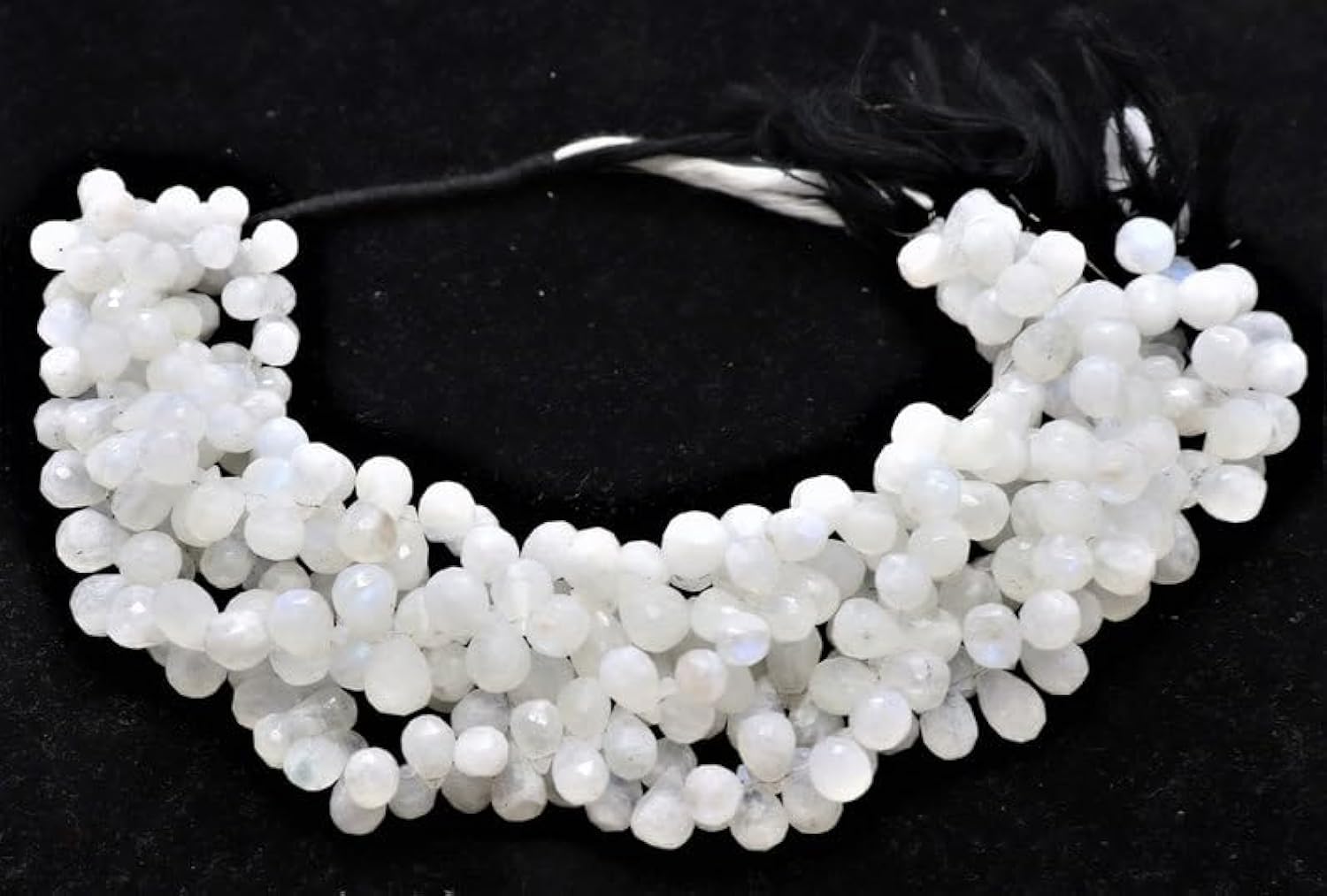 Pierre de lune naturelle en perles de 8x12mm pour confectionner des colliers en pierres fines