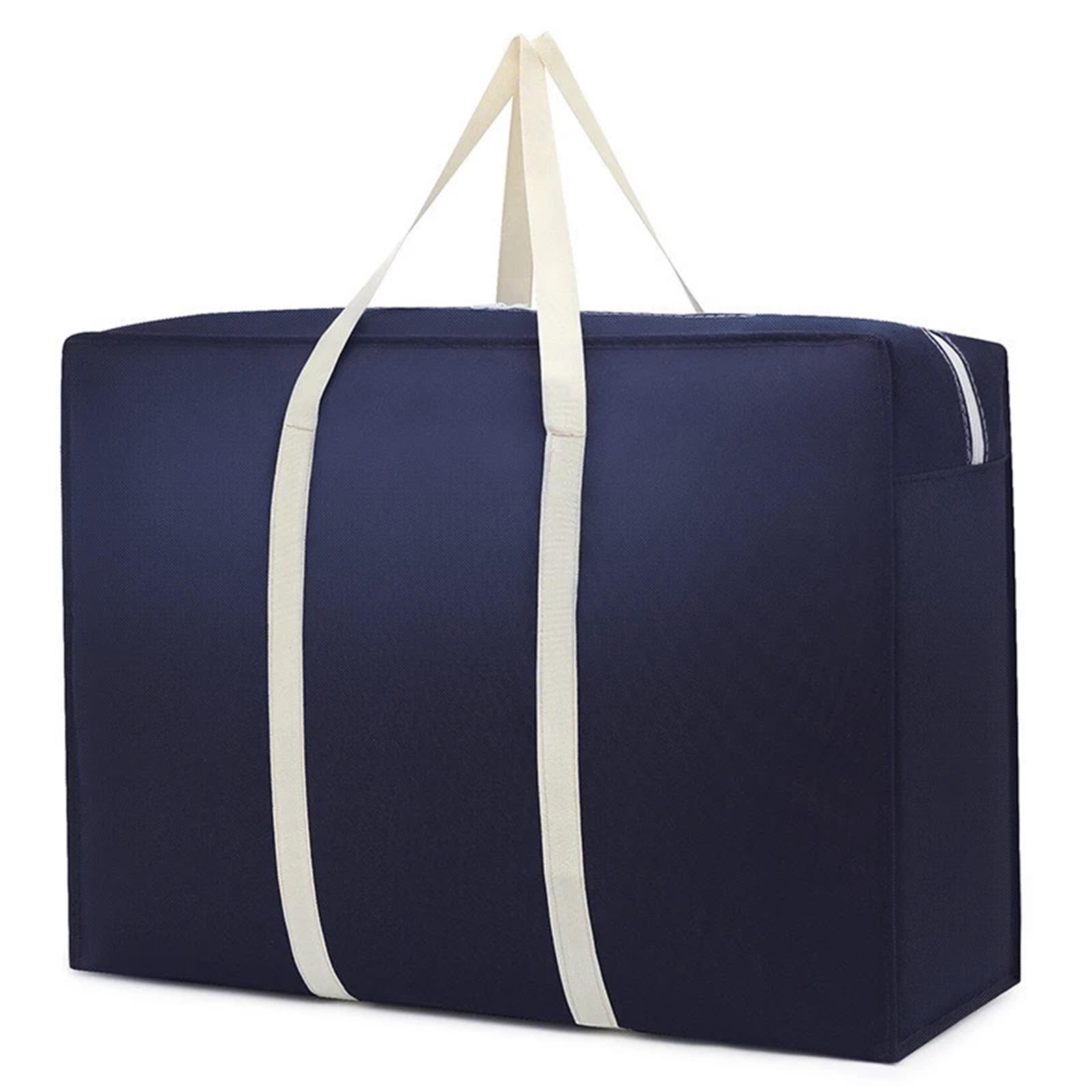 Waterproof moving bag Large Capacity Clothes Storage Bag Portable Travel Waterproof Moving Luggage Closet Under-Bed Packing(Blue,M-60X25X40CM)