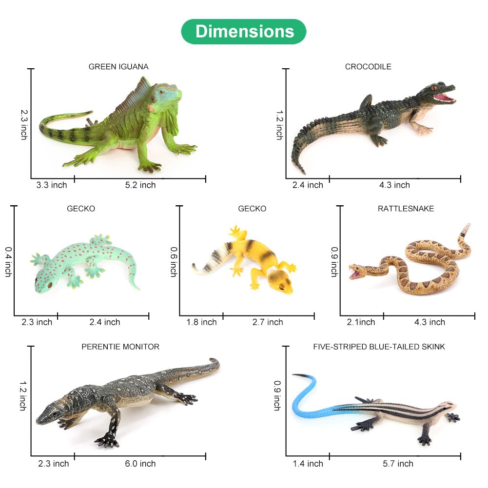 Amazon.co.jp: Volnau 動物の置物 蛇のおもちゃ 爬虫類フィギュア 冷血