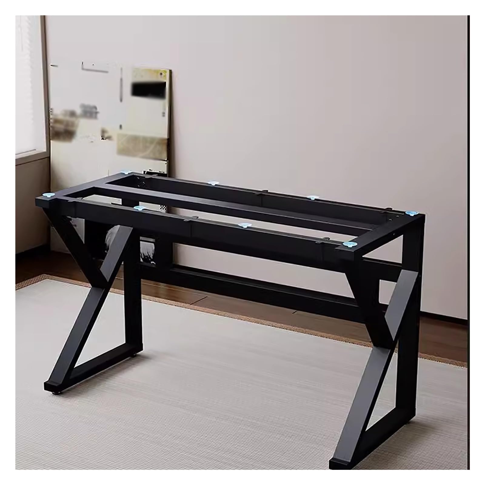 OIFAODAO Furniture feet, Coffee Table Leg,DIY Iron Tall Metal for Furniture,Industrial Legs, Modern(Black,110x70x72cm)