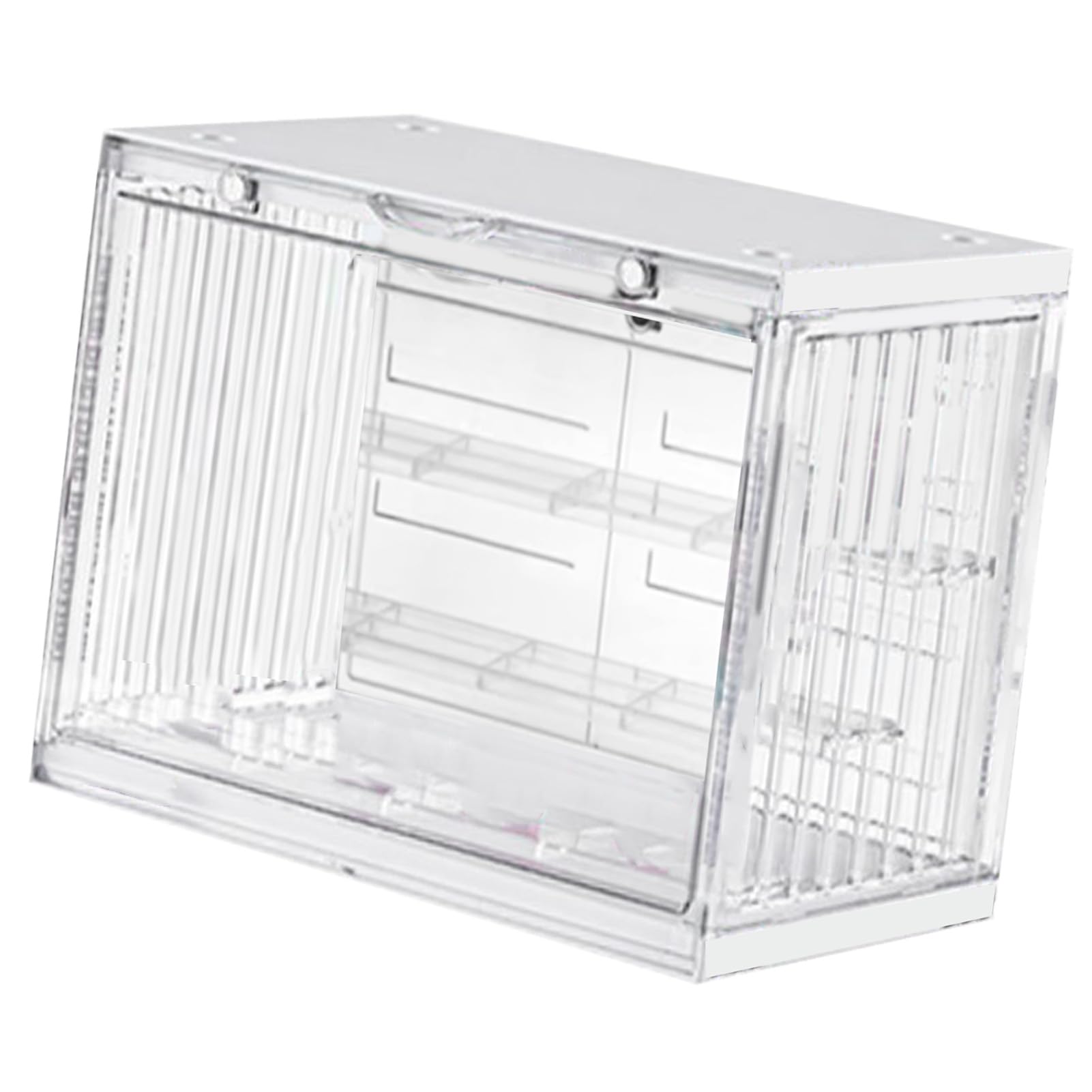 EMUKOEP Vitrina Coleccionable de Figuras de Muñecas Apilables de Plástico, Estante de Escaparate a Prueba de Polvo para Figuras de Acción, Ideal para el Hogar, Oficina y Cocina (Transparente)