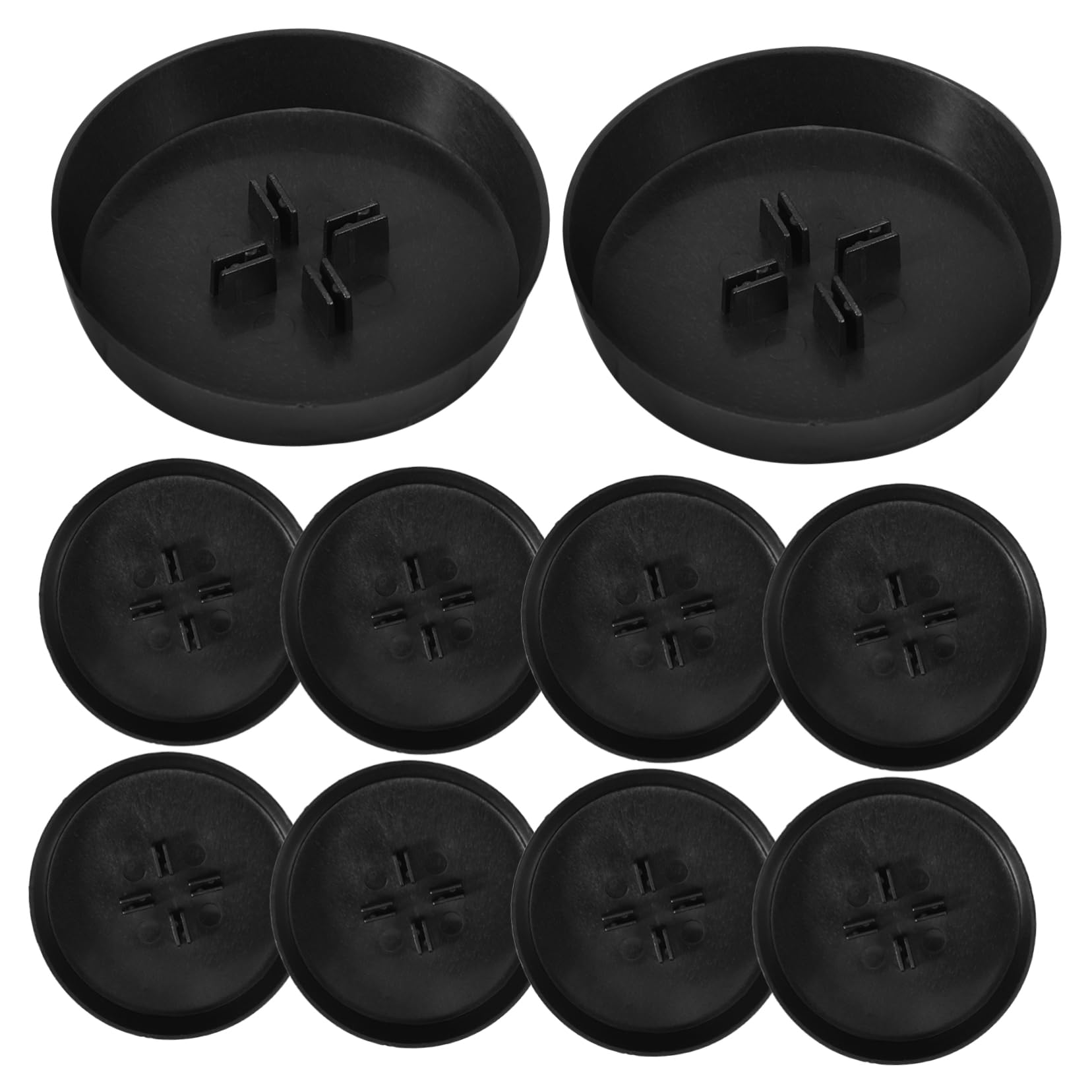 GANAZONO 48pcs Mini Christmas Tree Base Tray for Holiday Decor Round Design for Stability and Aesthetics for Christmas Tree Display