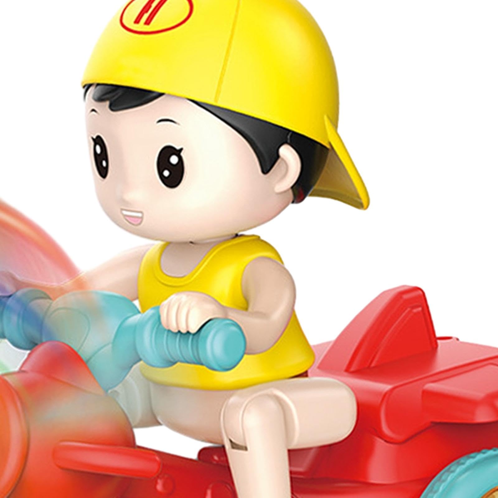 Elettrico Giocattolo Interattivo con Luci Musica Rotazione Divertente Educativo per Bambini Adatto a Compleanno Gioco Regalo Casa, Rosso