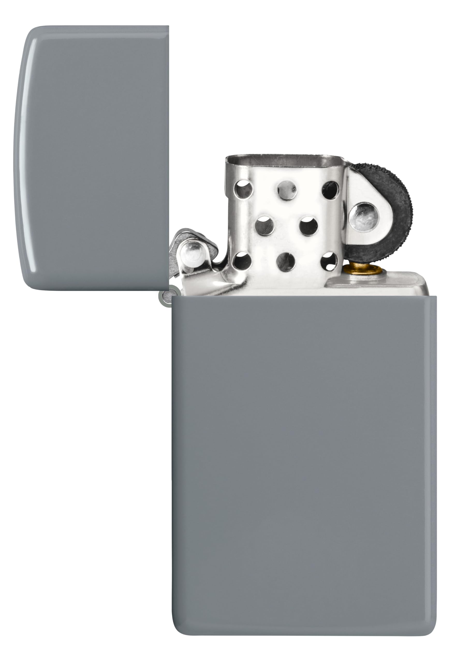 Zippo Accendino, Slim Grigio piatto, 1 x 3,5 x 5,5 cm
