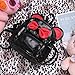 IBTOM CASTLE Women Cartoon PU Leather Mouse Ear Bow Backpack Shoulder Mini Bag Rucksack Black&Red