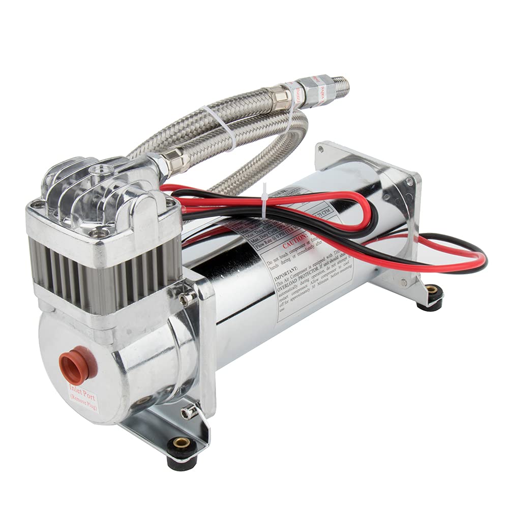 ANPART 200 PSI Heavy Duty Air Horn Compressor 12v 3 Gal Tank Train Horn Compressor and Tank Onboard Air Systems Universal Train Cars for Vehicles Semi Pickup Trucks Air Suspension Compressor Kit