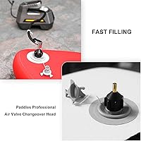 Vista 2 de Adaptador de bomba SUP para barco inflable Schrader estándar Adaptador de válvula de aire convencional Adaptador de válvula de aire Accesorio