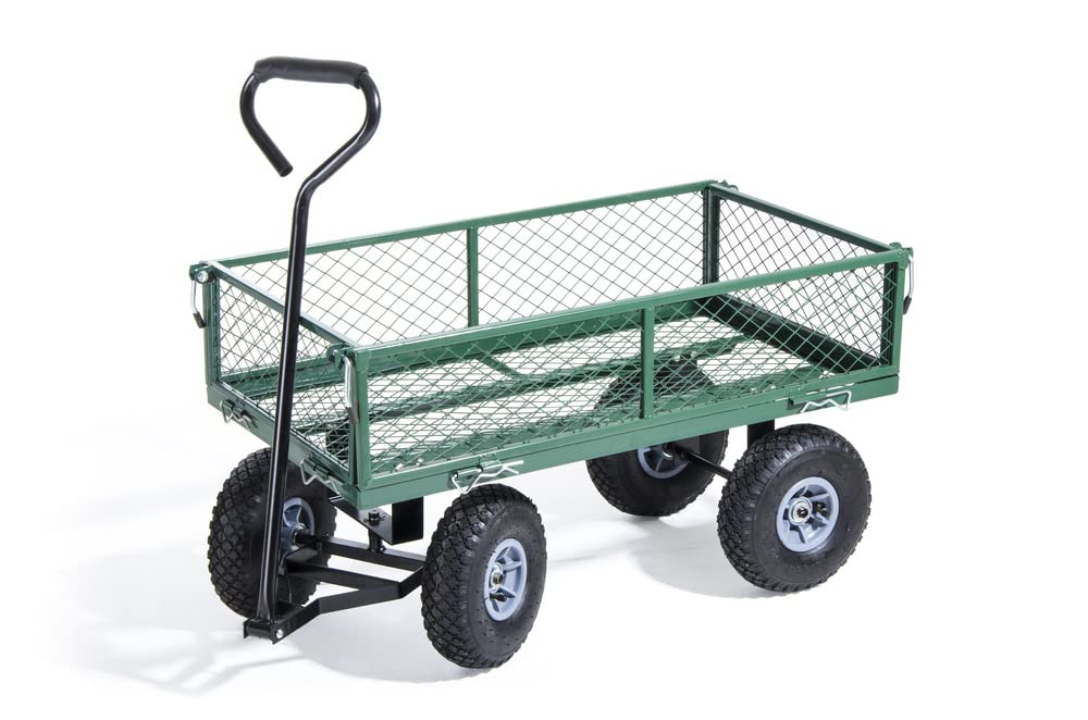 VERDELOOK Utility, Carrello in Acciaio, Portata 150 kg, 90x50x52.5 cm, Verde