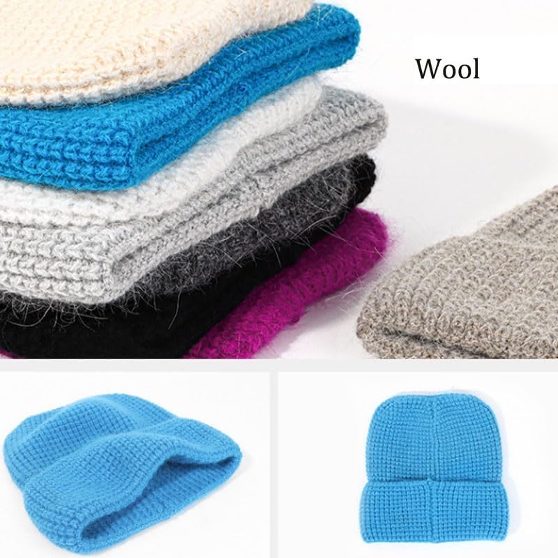 Woolen Knitted Cap Warm Ear Protecting Headpiece Versatile Hats