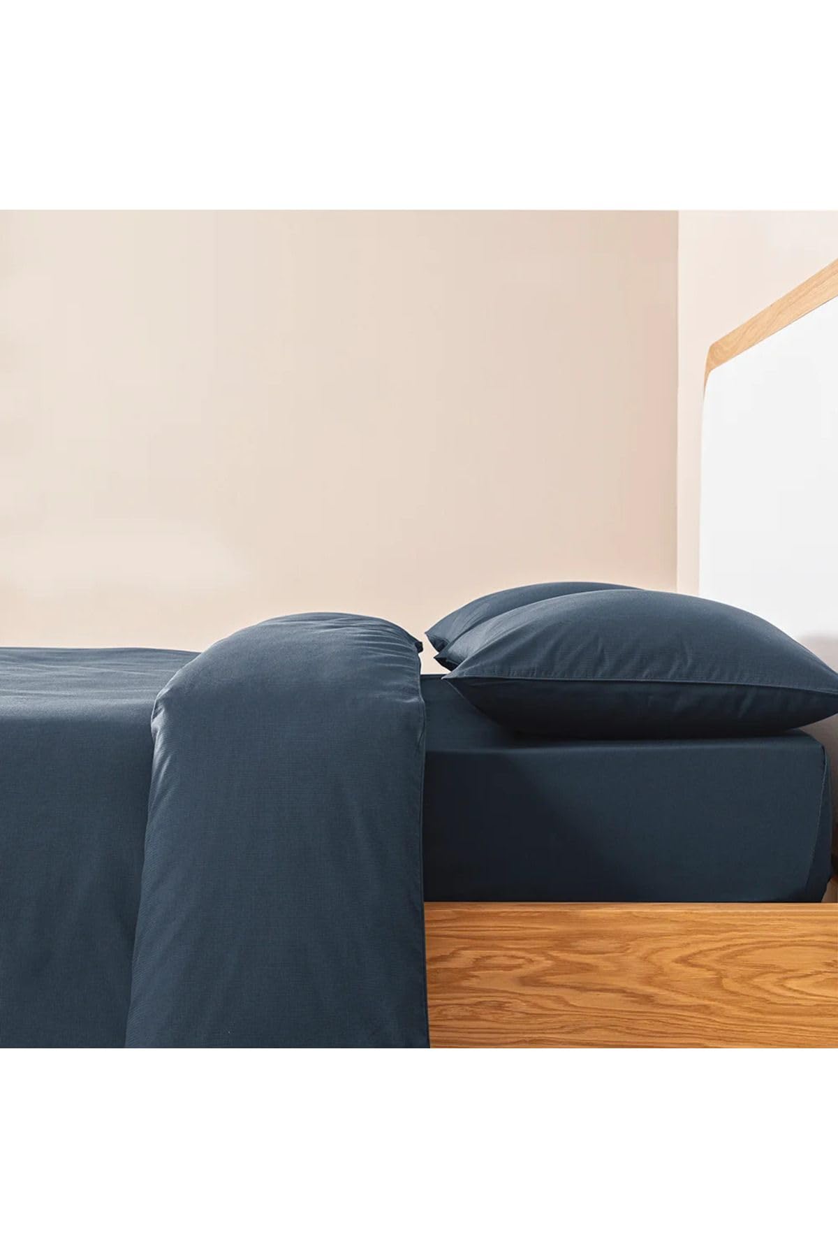 Penelope Yüzde Yüz Pamuk Percale Nevresim Seti 200x220 cm Lacivert - Pure Serisi