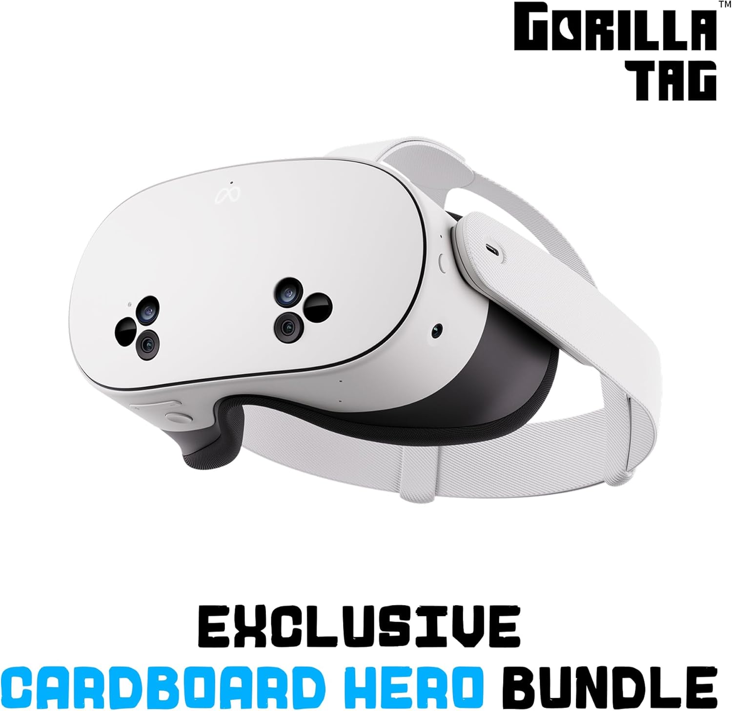 Meta Quest 3S 128GB — Dive into Mixed Reality — Unreal device. Unreal price. — Gorilla Tag Cardboard Hero Bundle — Amazon Exclusive