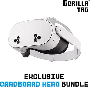 Meta Quest 3S 128GB — Dive into Mixed Reality — Unreal Device. Unreal Price. — Gorilla Tag Cardboard Hero Bundle — Amazon Exclusive - Product image